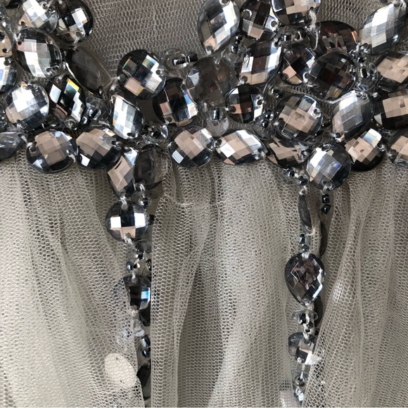 Jeweled Formal Dress with Slit - Picture 10 of 15